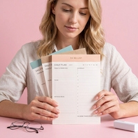 Bloc-notes A5/A6 personnalisé avec couverture en PU, reliure collée, impression sur mesure, logo doré à chaud, vente en gros