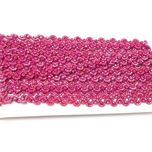 זוהר מעוקל צורת קריסטל ריינסטון אבנים ציפוי אדום AB צבע פלסטיק לקצץ יהלומים מלאכותיים כוס שרשרת רול לחתונה דקור - Product Image 3