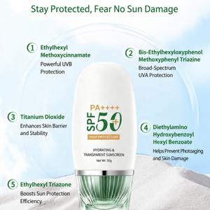 ครีมกันแดดเนื้อบางเบา ซึมซาบเร็ว SPF 50+ PA++++ ปกป้องผิวจากรังสี UVA และ UVB ด้วยสารป้องกันสองชั้น ผสมผสานสารกันแดดทั้งแบบมิเนอรัลและเคมี - Product Image 4