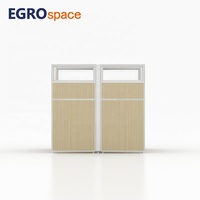 Solution d'espace commercial EGROspace : cloison de bureau en verre pour centre d'appels, poste de travail de bureau avec bureau rond