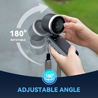 Ventilateur portable mini-turbine, rechargeable par USB, batterie 1000 mAh, pliable, 5 vitesses de vent, commande par bouton, ventilateur 3-en-1