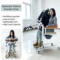 Chaise élévatrice hydraulique pour le transfert de patients avec support sous les aisselles pour personnes âgées, handicapées, à domicile, en milieu hospitalier, pour la réadaptation
