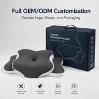 Oreiller ergonomique moderne en mousse à mémoire de forme en forme de papillon, soutien cervical pour le sommeil, vente en gros, usine OEM ODM