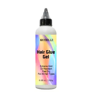 200ml Apple Scent Natural Ingredients Extreme Hold Instant Glueless Hair Lace Glue Liquid Gel For Baby Hair