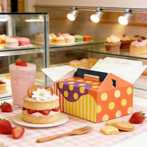 Partenaire de Grande Marque - Boîte d'emballage pliable personnalisée en mousse biodégradable avec pelliculage mat pour gâteaux, biscuits et pâtisseries - Product Image 2