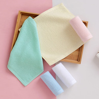 Kleines Reines Baumwoll-Jacquard-Taschentuch mit Hoch-/Niedrig-Haartechnik, 32-fädig, Quadratisch, Einfarbig, für Kinder und Kindergarten