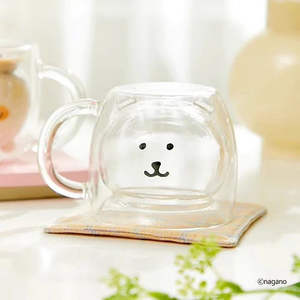 Gobelet à eau isolé à double paroi en verre borosilicate de haute qualité, design moderne, couleur unie, avec poignée, pour adultes, usage domestique - Product Image 6