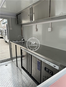 Highly Towing Stainless Steel Aluminum pink Food Trailer Ice-cream Truck with Water System Commercial Use for Sale in UK - Product Image 6