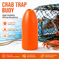 Flotteur de pêche en PVC jaune vif durable pour piège à homard, équipement de pêche au crabe, bouée de signalisation marine écologique, marqueur côtier commercial