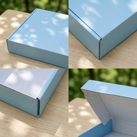 Boîte d'expédition en carton ondulé à trois couches, couleur unie, pliable, imprimée quadricolore, couleurs pastel, multi-tailles, pour la vente en gros