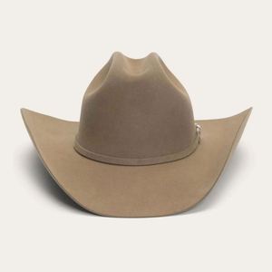 Sombrero de Vaquero 100% Fieltro de Lana, Estilo Stetson con Pluma, Colores Negro/Blanco, Regalo Promocional para Uso Occidental - Product Image 4