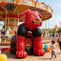 Arche gonflable publicitaire personnalisée pour équipe de football, mascotte Lion, résistante à l'eau, avec logo sur mesure