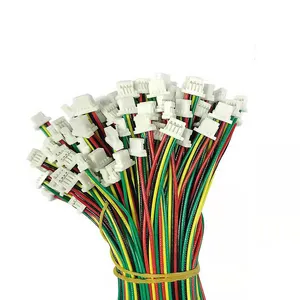 Conector de arame jst amp molex dupont, conector personalizado com 2.5mm, 2 3 4 pinos e fio de 6 pinos com rabo de pigmento
