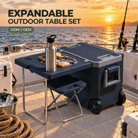 Glacière à roulettes 32L isotherme avec poignée de transport pour événements, vins et traiteur