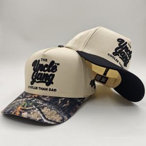 Casquettes de baseball 5 panneaux brodées 3D ajustées et personnalisées de luxe 2026 pour hommes - Product Image 1