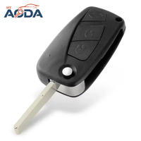 Coque de clé de voiture pliable OEM 2/3 boutons, télécommande intelligente pour Fiat, directement de l'usine