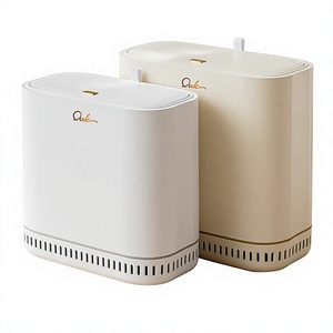 Household Trash Can With Lid 12L Above Rectangular Indoor Use Automatic Suction Design - Product Image 3