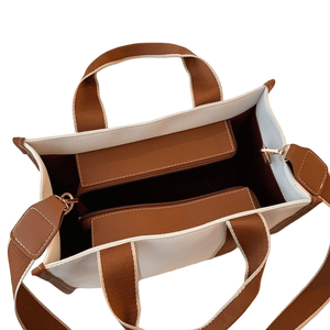 กระเป๋าผ้าใบสำหรับผู้หญิงกระเป๋าถือลายทางสำหรับผู้หญิง2025ใหม่พิมพ์โลโก้ตามสั่งขายส่ง - Product Image 4