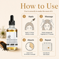 Minyak Biji Jintan Hitam Organik Vegan Perawatan Rambut Anti-Rontok Mengurangi Kerontokan Menenangkan Kulit Kepala Kering Gatal Herbal Rambut