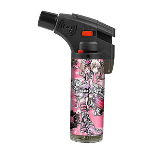 Unique Portable <b>Cheap</b> Windproof Vintage Custom Logo Jet Slant Plastic Torch Lighter for Business Gifts and Wholesale - Product Image 2