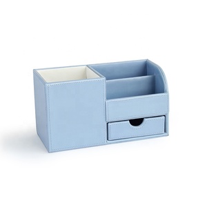 Trang Trí Màu Cam Khâu Đồng Bằng Da Bàn Tổ Chức Hàng Đầu, Bàn Tổ Chức Bút Chủ, Thư <span class=keywords><strong>Organizer</strong></span> - Product Image 3