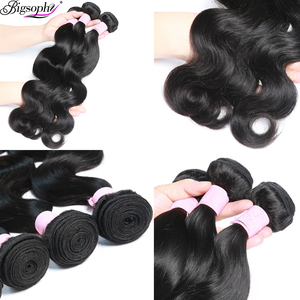 Extensions de cheveux naturels indiens bruts, double trame, couleur naturelle, ondulations souples, lots de mèches - Product Image 4