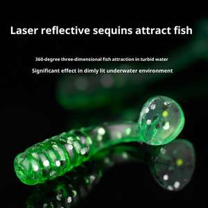 Chiren Micro-Lure Soft Bait T-Tail Melon Seed Spinner Fly Whitebait Chub 1.5cm Appât Artificiel Boîte de 50 Pièces - Product Image 2