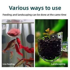 Uitstekende Kwaliteit Vis Tank Rode Bug Cup Acryl <span class=keywords><strong>Aquarium</strong></span> Feeder <span class=keywords><strong>Aquarium</strong></span> Zuignap Oogst Garnaal Mos Waterplanten - Product Image 4