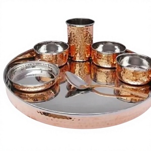 Ensemble de thali royal de qualité supérieure en acier inoxydable, assiettes et bols, design classique, passe au lave-vaisselle, sans BPA - Product Image 2
