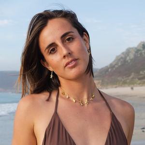 女式波西米亚风格项链防水沙滩配件无光泽不锈钢链冲浪者女孩灵感饰品 - Product Image 1