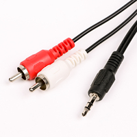 Câble Audio-vidéo de haute qualité, 3.5mm à 2rca, stéréo, pour haut-parleur, Mp3, Dvd, Cd