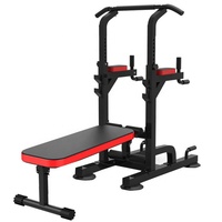 Equipo de ejercicio de gimnasio en casa de acero y metal, torre de energía multiestación y estante extraíble, estación de inmersión de Fitness para uso doméstico