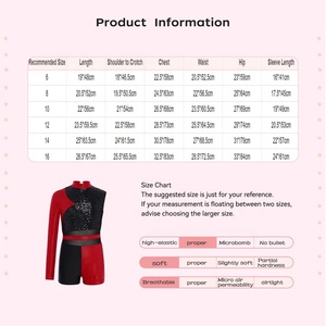 ชุดจั๊มสูทเต้นรำสำหรับเด็กผู้หญิงอายุ 6-16 ปี ชุดลีโอตาร์ดเมทัลลิกสำหรับการแสดง การแข่งขัน ฮิปฮอป - Product Image 6