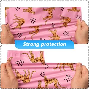 Enveloppe d'expédition autocollante personnalisée avec logo imprimé en couleur, résistante à l'eau et à la déchirure, pour sacs et colis - Product Image 2