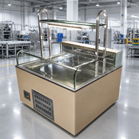 Petite vitrine réfrigérée pour boulangerie, à température unique, refroidissement par air, pour la présentation de sandwichs et de gâteaux, idéale pour les petits espaces