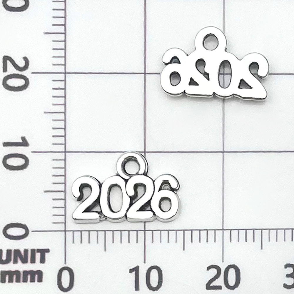 1 เงินโบราณ 2026 ตัวเลข - 0.5g - 14*9mm - 21858
