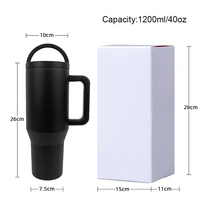 Nouveauté Tasse de voyage isotherme en acier inoxydable anti-fuite de 40 oz Tasse de 40 oz avec couvercle PCTG et paille