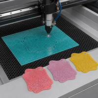 Feuille acrylique pailletée, panneau décoratif de couleur douce pour la fabrication de bijoux, accessoires pour cheveux et plateaux