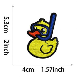 New Iron on Embroidery Summer Beach Chair Cocotree Watermelon Slipper Duck Howdy <b>Patch</b> for Clothes <b>Backpack</b> Hat Decoration - Product Image 6
