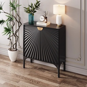 Le meuble d'entrée en <span class=keywords><strong>bois</strong></span> de style moderne avec son design sculpté créatif et artistique sert de meuble de rangement dans le salon. - Product Image 5