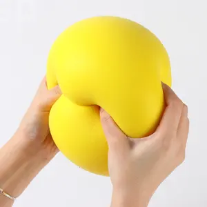 उच्च घनत्व पु शारीरिक फोम बच्चों के खेल गेंद, नरम और उछालभरी चुप गेंद के लिए बच्चों, मूक फोम गेंद के लिए सुरक्षित बच्चों पंप-नि: शुल्क