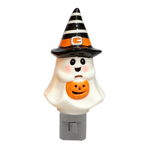 Veilleuse de Noël à brancher en forme de chapeau de sorcière, fantôme et citrouille, taille moyenne, motif dessin animé mignon, décoration d'intérieur, cadeau - Product Image 5