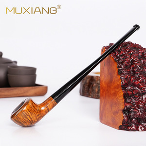 Muxiang Tobacco Pipe Solid Wood Straight Type Handcrafted Smoking Pipe For Personal Gift - Product Image 1