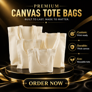 Bolsa de Compras de Lona Personalizada, Premium, Blanca, de un Solo Hombro, sin Cierre, con Logotipo Impreso, 12oz - Product Image 5