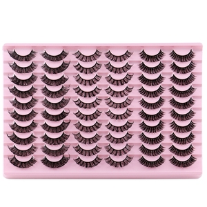Cils artificiels sans cruauté, 30 paires, style super naturel et touffu, 15 mm 18 mm, légers, réutilisables, bande en coton noir 100% - Product Image 5