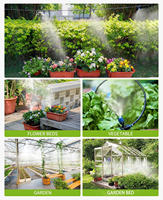 Kit d'irrigation GREAT IRRIGATION avec micro-brumisateur réglable, tuyau d'irrigation, ensemble d'humidification pour plantes suspendues DIY