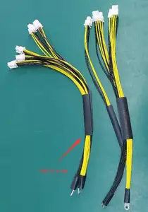 OEM S9 Kabel Konektor Baterai Elektronik, Kawat Hitam Kuning 6Pin Jalur Kabel Terminal Cincin