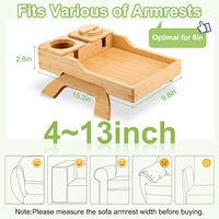 Bambus Seitens ofa Tisch Sofa Couch Kleiner Tisch Geeignet für breites Sofa Handlauf Armlehne Tablett Handgreifer für Wohnzimmer möbel