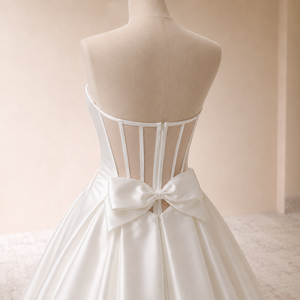 <span class=keywords><strong>Abito</strong></span> <span class=keywords><strong>da</strong></span> <span class=keywords><strong>Sposa</strong></span> di Lusso Stile Ball Gown Senza Spalline con Corsetto Trasparente in Raso con <span class=keywords><strong>Tasche</strong></span>, Taglie Forti, per Ballo di Fine Anno e Quinceañera, Personalizzabile, Produzione all'Ingrosso - Product Image 5