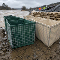 Panier gabion pliable en fil de fer galvanisé avec insert en tissu, taille de cube personnalisée pour la protection des bâtiments, à remplir de sable, sur commande